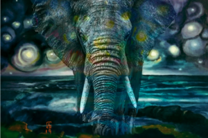 Cielo Stellato con Elefante